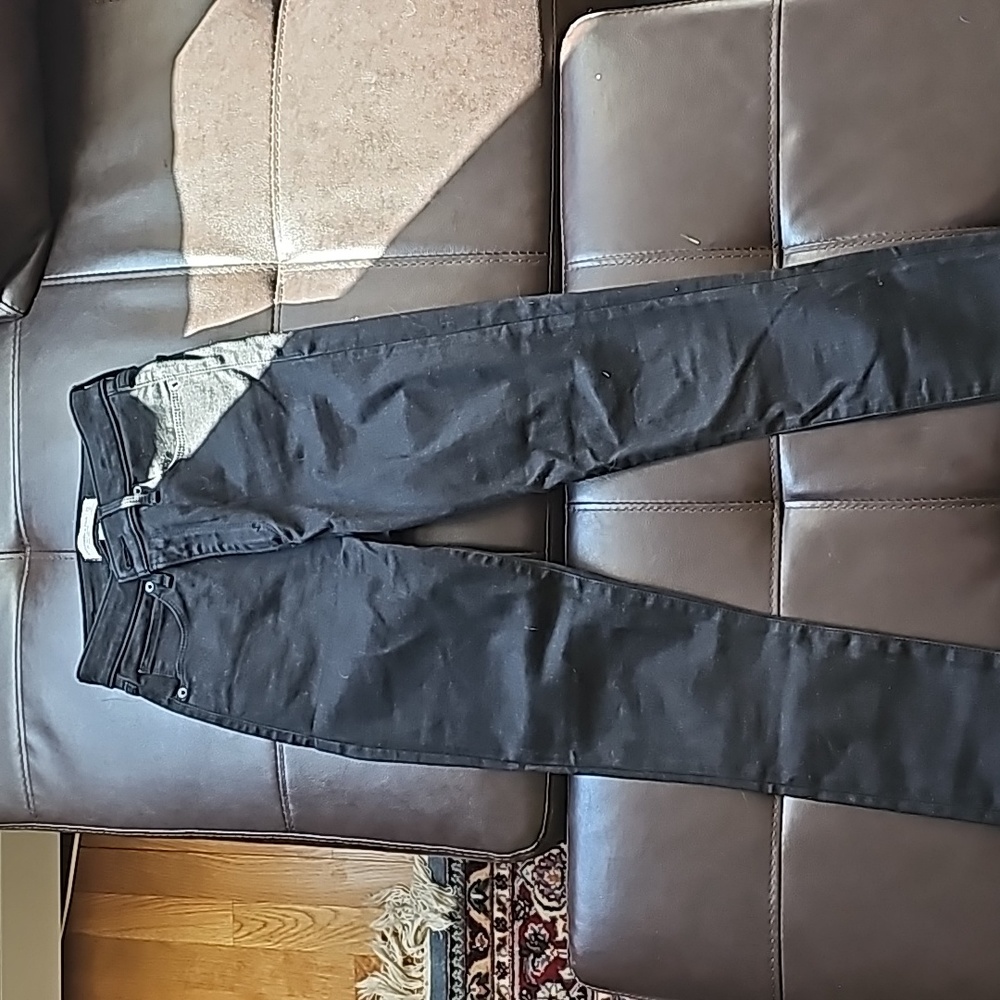 Abercrombie and Fitch the super skinny high rise curve love Jean black